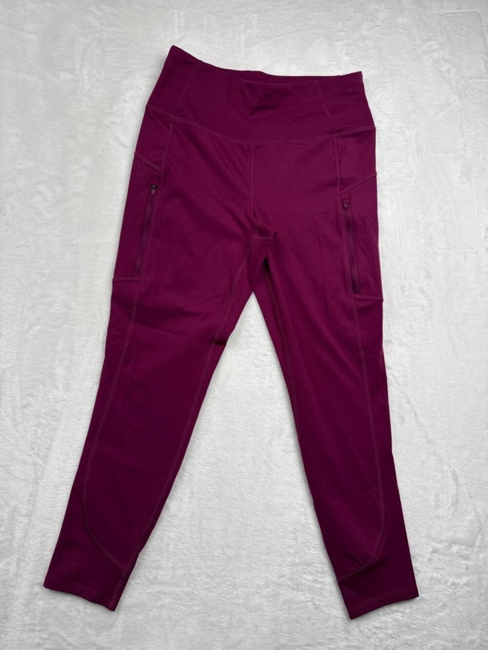 Mondetta Womens Small Spandex Plum Full-Length Leggings With Pockets